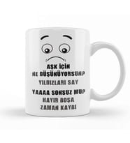 Komik Söz Aşk için Ne Düşünüyorsun Kupa Bardak Porselen