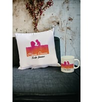 Canım Annem Kupa Bardak ve Yastık Set (Beyaz)