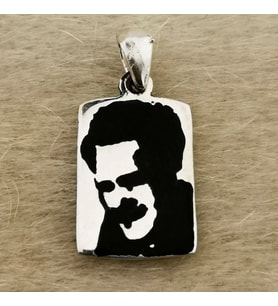 Nazım Hikmet 925 Ayar  Gümüş Erkek Kolye