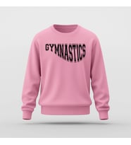 Gymnastics Tasarım Baskılı Basic Sweatshirt (Pembe)