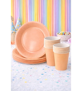 Beysüs Makaron Somon 8Li Tabak Bardak Set