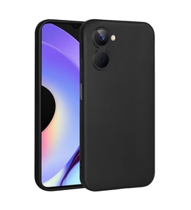 Realme 10 4G Kılıf Kamera Çıkıntılı Soft Silikon (Siyah)