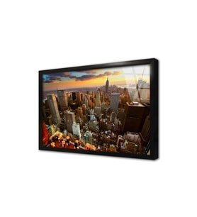 New York Şehir Çerçeveli Cam Tablo
