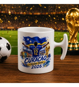 BK Gift Curaçao Taraftar Temalı 2026 Dünya Kupası Tasarımlı Hammer Kupa Bardak