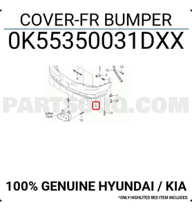 Kia Carnival Ön Tampon 2002-2006 (Oem No:  0K55350031Dxx)