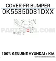 Kia Carnival Ön Tampon 2002-2006 (Oem No:  0K55350031Dxx)