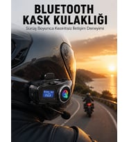 Lcd Ekranlı Kask Kulaklığı Fm Radyo Sd Kart Girişli