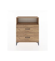 Arges Şifonyer Tek Raflı 2 Çekmeceli 88x30x106 Çam-Çam