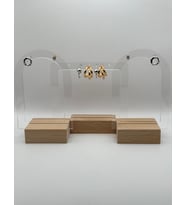 Arnes Jewelry Çelik Zirkon Taşlı Halka 4 Çift Set Küpe