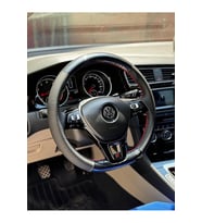 Volkswagen Golf 7 B8 Araca Özgü Dikmeli Uyumlu Direksiyon Kılıfı F1 Direksiyonlara Uyumludur