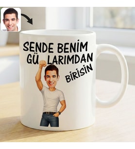 BK Gift Kişiye Özel Sende Benim Günahlarımdan Birisin Karikatürlü Beyaz Kupa Bardak -5, Arkadaşa Hediye, Eğlenceli Hediye