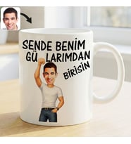 BK Gift Kişiye Özel Sende Benim Günahlarımdan Birisin Karikatürlü Beyaz Kupa Bardak -5, Arkadaşa Hediye, Eğlenceli Hediye