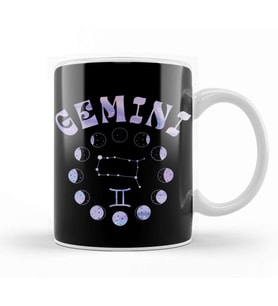 Zodiac Sign Gemini Kupa Bardak Porselen
