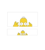 OEM Homer Simpson Şaşkın Tasarımlı 2'li Torpido ve Pandizot Koruyucu Havlu Seti
