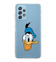 Samsung Galaxy A52  Kamera Korumalı  Kapak Donald Duck Tasarımlı  Şeffaf Kılıf