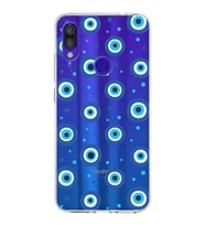PrintiFy Xiaomi Redmi Note 7 Pro ile Uyumlu 1mm Slim Fit Nazar Boncuğu 1 Baskılı Şeffaf  Kılıf
