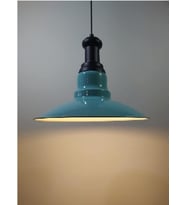 RİOLİGHT RETRO TURKUAZ TEKLİ METAL SARKIT AVİZE ÇAP: 30CM (Siyah)