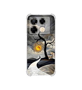 PrintiFy İnfinix Note40pro ile Uyumlu Simya Serisi Sarmal Yolculuk Tasarımlı Uv Baskılı Köşe Korumalı Antişok Kılıf