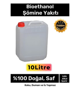 Özel Üretim %100 Doğal Saf Temiz Çevre Dostu Sıvı Koku Yapmayan Bioethanol Şömine Yakıtı 10 Litre