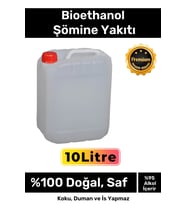 Özel Üretim %100 Doğal Saf Temiz Çevre Dostu Sıvı Koku Yapmayan Bioethanol Şömine Yakıtı 10 Litre