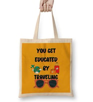 Funny Travel Gift design lover-Trippin Wanderlust Journey Adventurer Vacation Bez Çanta Uzun Saplı