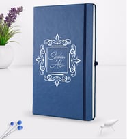 BK Gift Kişiye Özel İsimli Lacivert Termo Deri Defter 16x24cm Model 1