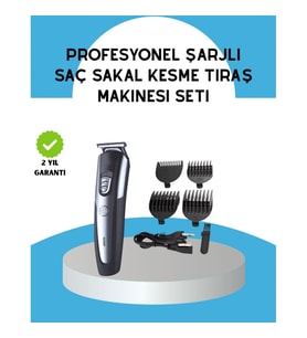 Mey İthalat® Ergonomik Profesyonel Tıraş Makinesi Saç Sakal Kesme ve Düzeltme