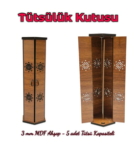 3 mm MDF Ahşap Tütsülük Kutusu - Özel Tasarım