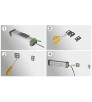 Brennenstuhl Premium-Alu-Line 6 Soketli 2 Adet 3.1 Hızlı Şarj USB' li Uzatma Priz Anahtarlı 3 Metre (Gri - Siyah)