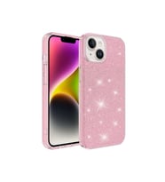 Apple iPhone 14 Plus Uyumlu Kılıf Zore Shining Silikon (Pembe)