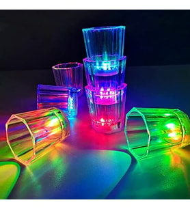 Renkli Led Parlayan Fiber Optik Glow Işıklı Bardak 1 Adet