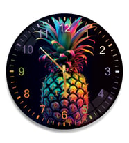 Renkli Ananas Cam Saat - 40 cm