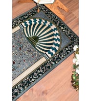 EVDEYA Dijital Baskılı Yıkanabilir Camii Motifli Hediyelik Namazlık Seccade 70x130cm, Seccade-34-gri, (Gri)