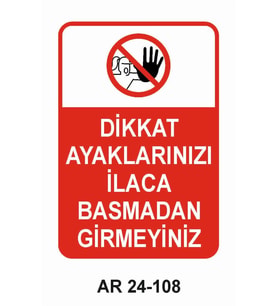 İŞ GÜVENLİĞİ UYARI LEVHASI 1 ADET PVC 21 X 29CM