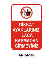 İŞ GÜVENLİĞİ UYARI LEVHASI 1 ADET PVC 21 X 29CM
