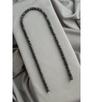 Hematit Doğal Taş Parlak Füme Fasetli Rondela Kesim 6x3mm Dizi