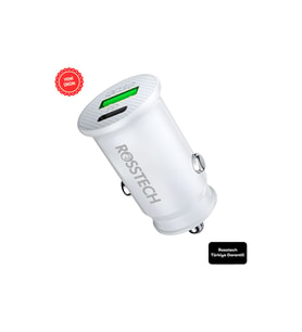 20w PD + Usb-A Quick Charge 3.0 Süper Hızlı Dual Port Araç Çakmaklık Şarj Cihazı