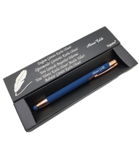Signator® C491 Lacivert Rose Gold Tükenmez Kalem  İsme Özel Kalem  Hediyelik Kalem (Karışık)