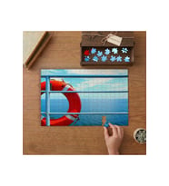 Can Yeleği- Deniz Manzarası Tasarımı 240 parça Ahşap Puzzle Ahşap Kutuda MP00500