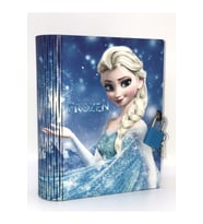 Elsa Kitap Görünümlü Kilitli Ahşap Kumbara