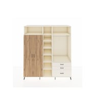 Kronos Dolap 9 Raflı 3 Çekmeceli 2 Askılı 220x59x243 Aytaşı-Çam/Aytaşı