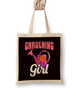 Gardening Girl Watering Can Nature Plants Flowers Gardener Bez Çanta Uzun Saplı