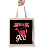 Gardening Girl Watering Can Nature Plants Flowers Gardener Bez Çanta Uzun Saplı