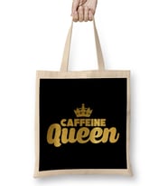 Cute & Funny Caffeine Queen Coffee Addicts Bez Çanta Uzun Saplı