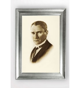 Gümüş Çerçeveli Atatürk Tablo cv953