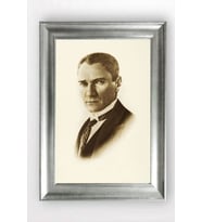 Gümüş Çerçeveli Atatürk Tablo cv953