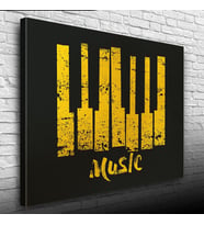 Music Piyano Tuşları Poster Kanvas Tablo 50 x 70