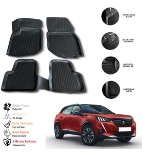 Peugeot 2008 2026 3D Havuzlu Paspas OTL