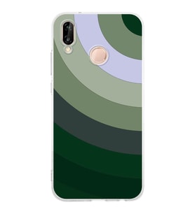 Huawei P20 Lite  Kamera korumalı Kapak Renk Cümbüşü Tasarımlı  Şeffaf Kılıf