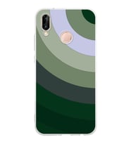 Huawei P20 Lite  Kamera korumalı Kapak Renk Cümbüşü Tasarımlı  Şeffaf Kılıf